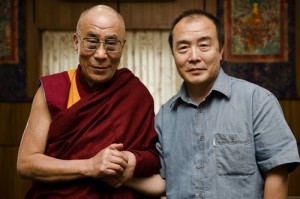 Wang Lixiong wih the Dalai Lama in 2009. (Woeser)