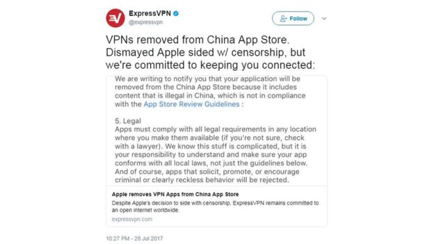 BBC | 苹果CEO辩解为何向中国网络审查低头