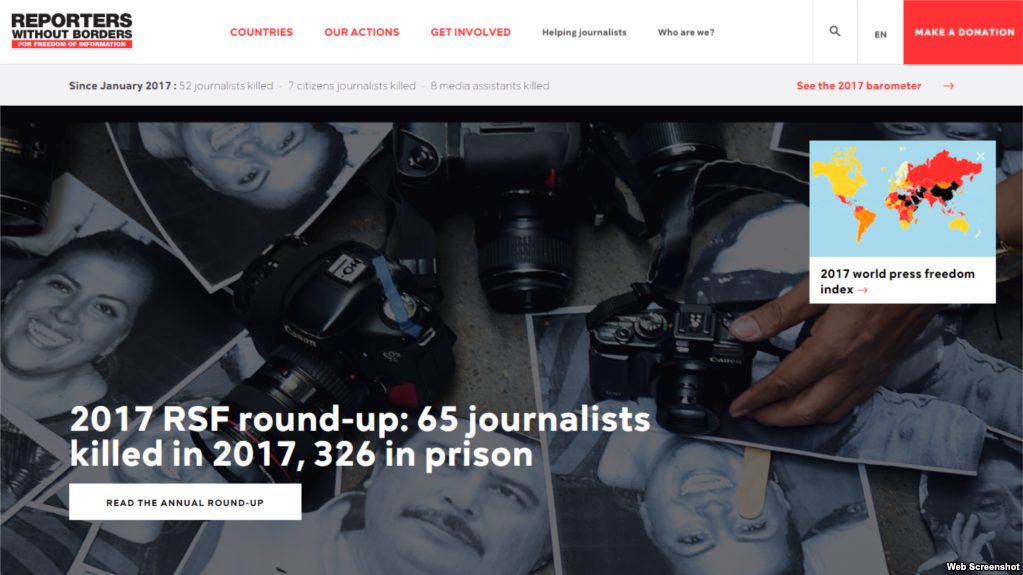 美国之音 | 无国界记者：中国是全世界记者的最大监狱