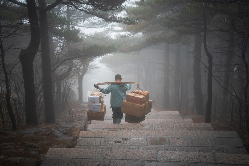 Photo: The Porters of Mt Huangshan, by Alex Berger