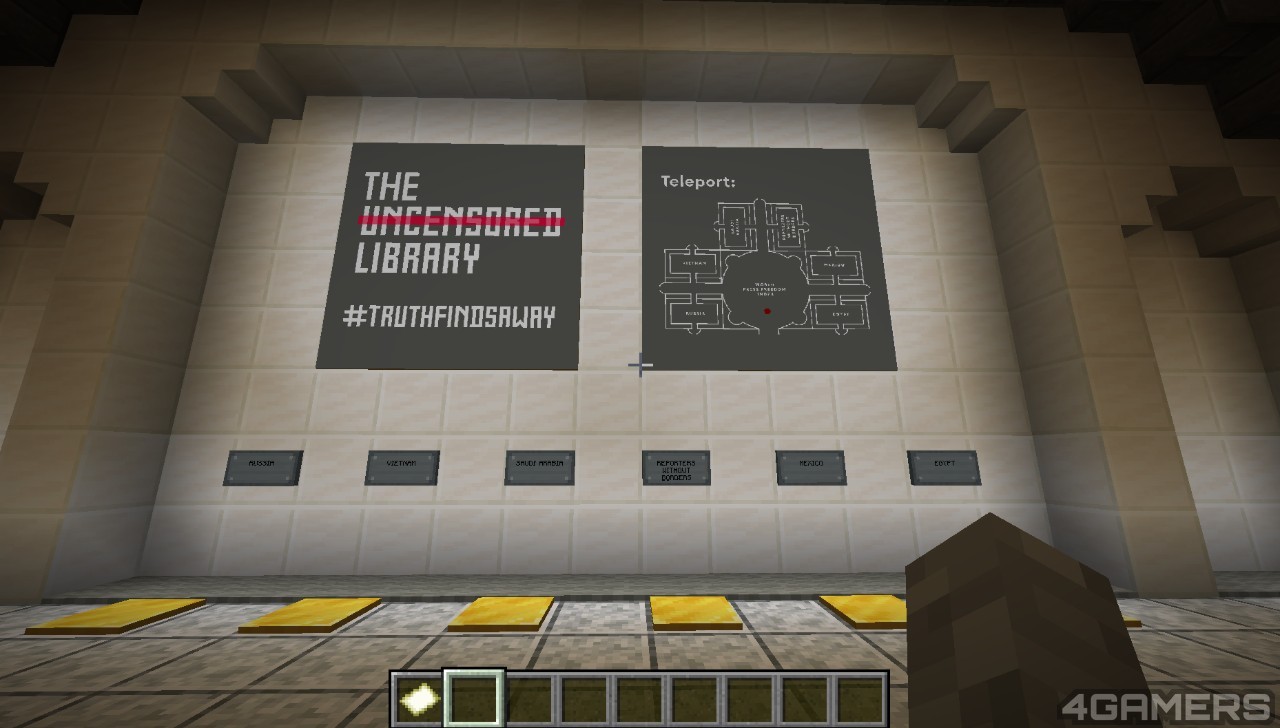 4gmamers 無國界記者創立 Minecraft 超巨大虛擬圖書館 讓你自由收看審查封鎖的新聞 中國禁聞網