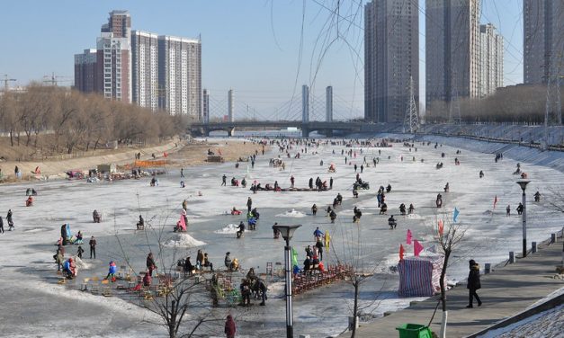 Photo: Ice Skating in Dandong (2017), by Max-Leonhard von Schaper