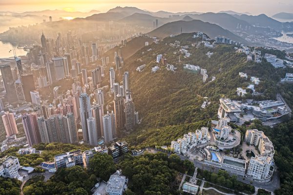 Photo: Sunrise at the Peak, Hong Kong, by johnlsl