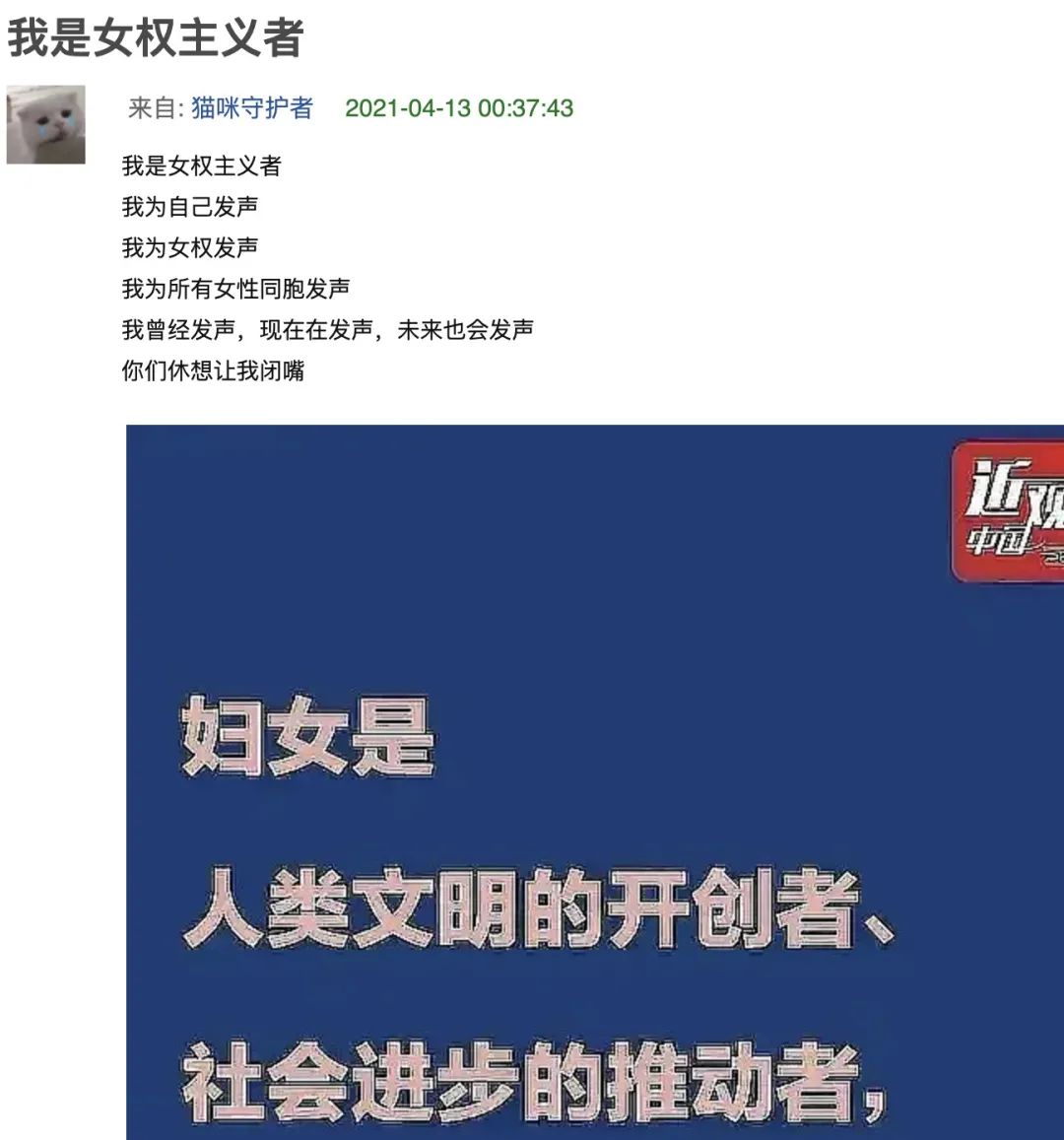 中式没品笑话百科｜被铁拳砸中后，自称“女权主义者”的小粉红们如此抗议