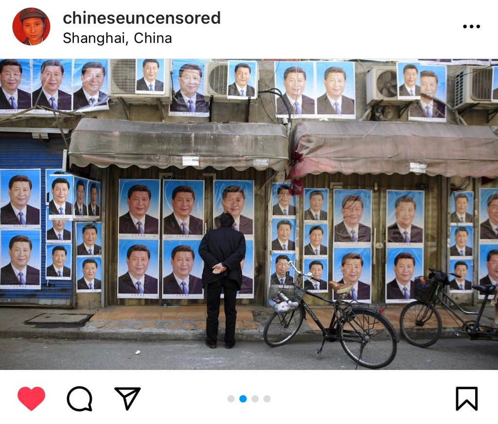 上海房主将习近平画像贴满外墙抗议拆迁