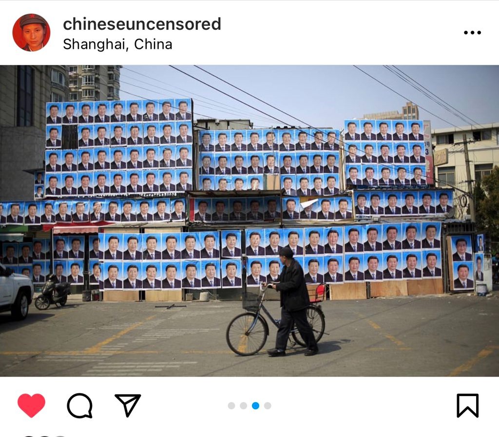 上海房主将习近平画像贴满外墙抗议拆迁