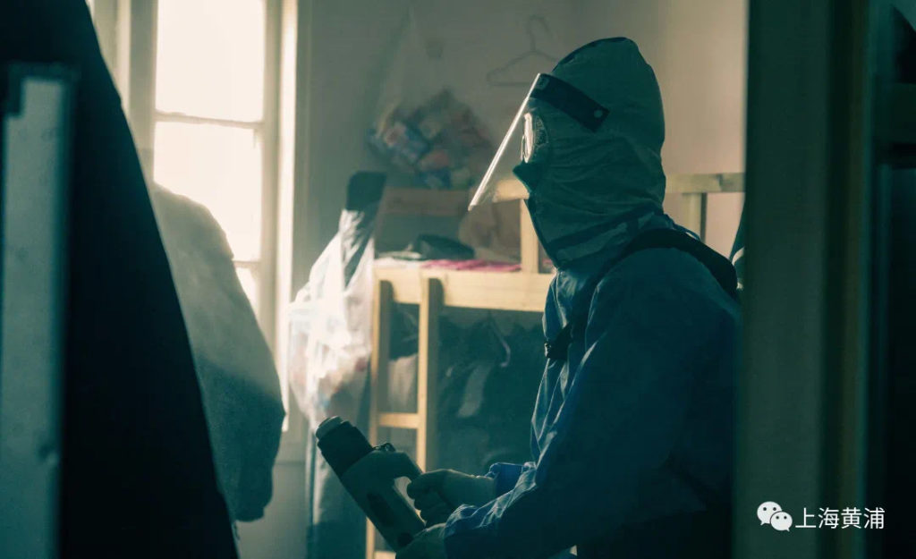 上海黄浦入室消杀。来源：上海黄浦（微信公众号）