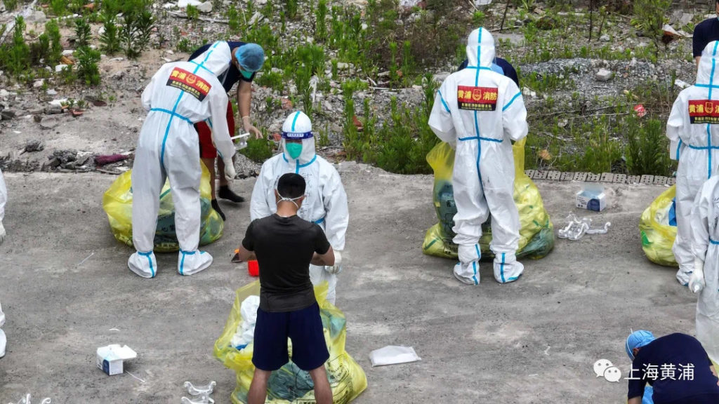 上海黄浦消杀。来源：上海黄浦（微信公众号）