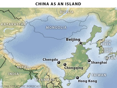 theoretical map of china as an island