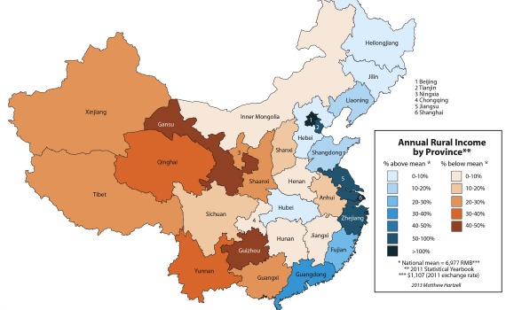Mapping China’s Income Inequality