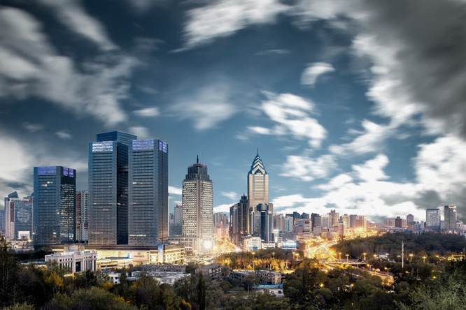 Skyline of Urumqi
