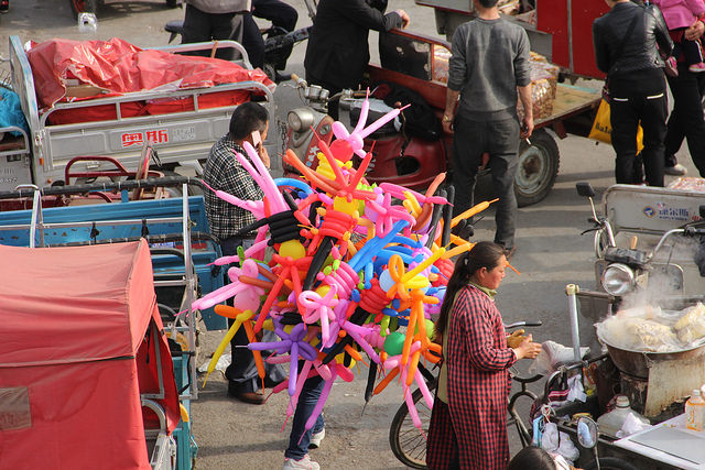 Balloon Seller, Anyang, China