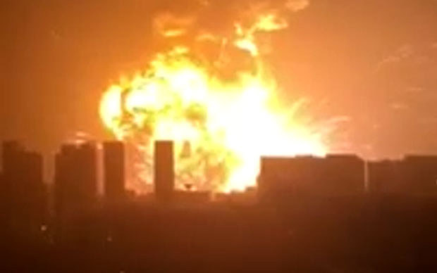 Massive Explosion Rocks Tianjin Port