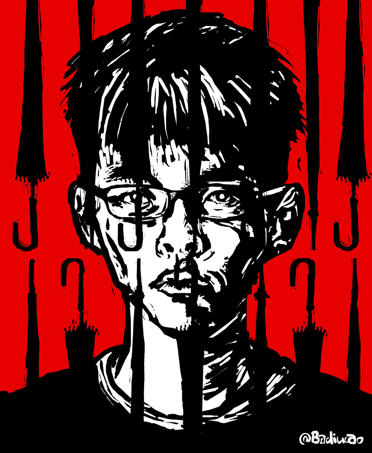 Badiucao (巴丢草): Joshua Wong Detained in Thailand