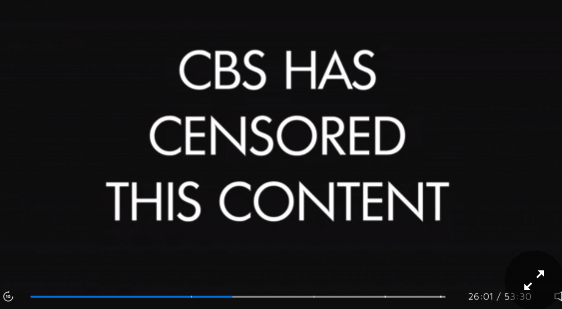 CBS Censors Reference to Chinese Censorship