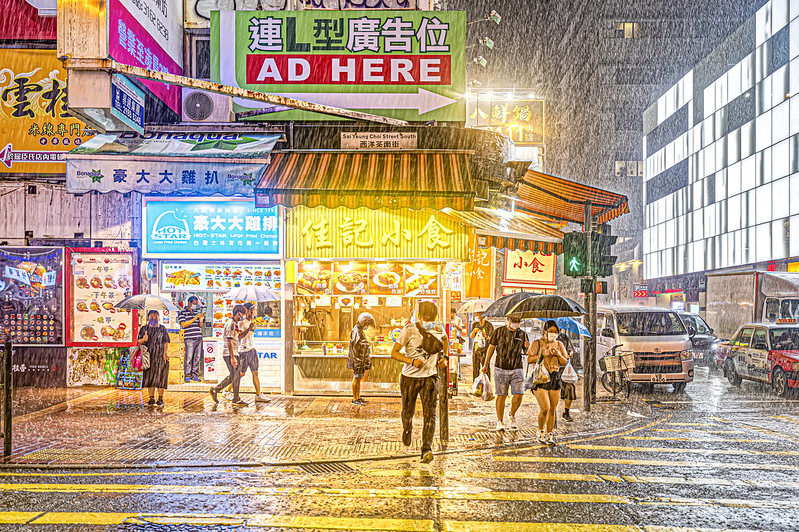 Photo: Rainy night at Monk Kok, Hong Kong, by johnlsl