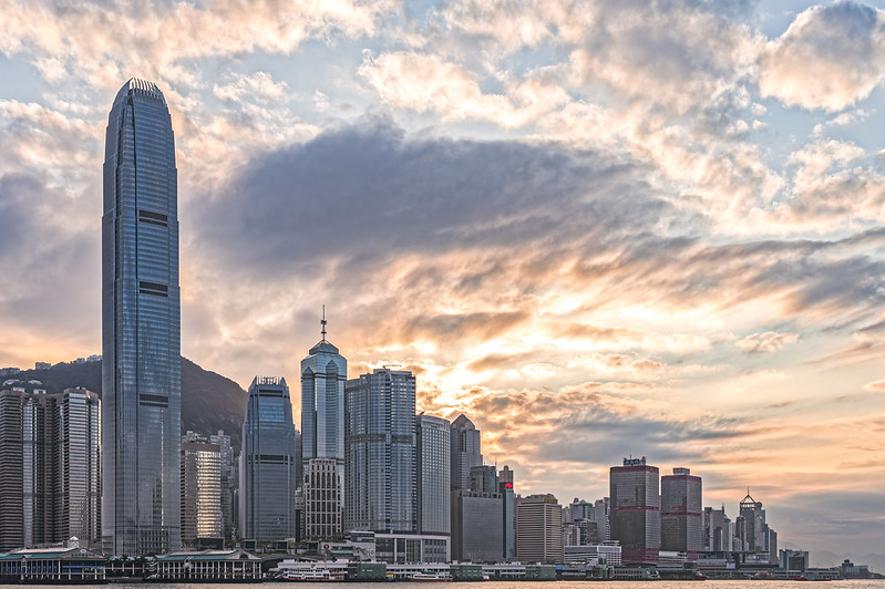 Photo: Sunset at Central, Hong Kong, by johnlsl