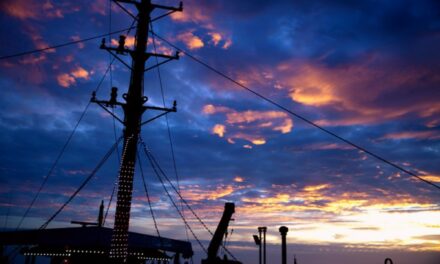 Photo: Ship’s Mast at Dusk, by Lezlie