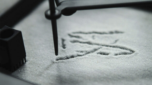 Photo: Sand Letter / Tian Li, Fu Zhiyong, SeeekLab, by Ars Electronica