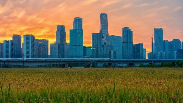 Photo: 中国浙江省杭州市钱江世纪城麦田, by 荧_Lumine